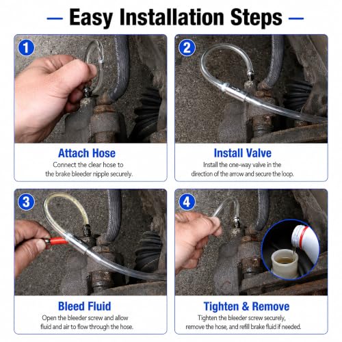 Brake Bleeder Kit with 100 mL Syringe for Hydraulic Brake Service - size: Brake Bleeder Kit