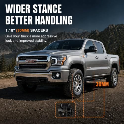 6x139.7 Wheel Spacers 30mm, 78.1mm Center Bore M14x1.5 Forged Aluminum Compatible with Cadillac Chevrolet Escalade Silverado Easy Installation Sturdy Build Precision Fit Durable - size: 6*139.7-78.1-1.18"