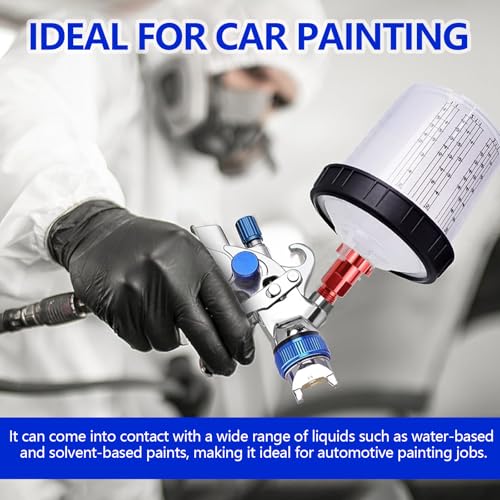 Hovom Car Spray Gun Cup Adapter, M16×1.5 Male Adapter, Red - color: Red+External Thread