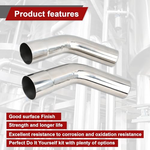 2''DIY Custom Mandrel Exhaust Pipe Tube Pipe Industry Pipe-8PCS - size: 2 Inch