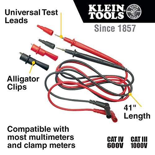 Klein Tools 69410 Replacement Test Lead Set, Right Angle - size: Replacement Test Leads