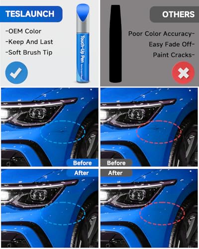 LD5C/D7 Cornflower Blue Touch Up Paint Compatible with Volkswagen Exact Match Touch Up Paint Car Scratch Repair - color: Cornflower Blue(LD5C/D7) Compatible with GTI/Taos