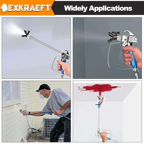 25PCS 3600PSI Airless Paint Sprayer Gun kit with 50Ft High Pressure Hose