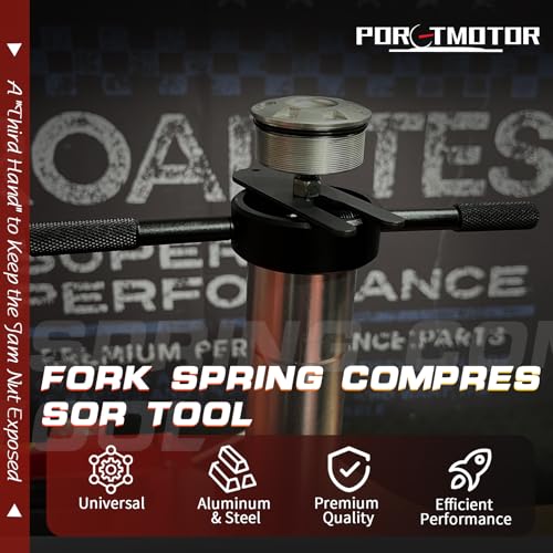 Motorcycle Fork Service Tool Kit, 3PCS Fork Maintenance Tool Set Fork Oil Level Tool, Fork Spring Compressor, and Damper Rod Bleed Tool