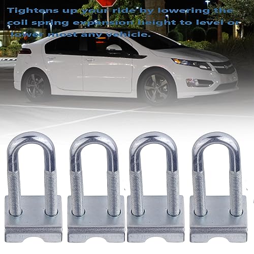 Adjustable Coil Spring Lowering-Leveling Clamp Kit -4 Coil Spring Stabilizes Set for Car Coil Spring Suspension