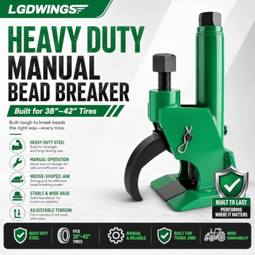 Manual Tire Bead Breaker Tool for Tire Removal, ATV & Lawn Mower - color: GREEN