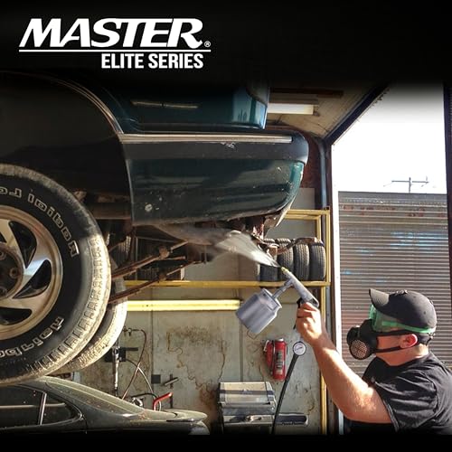 Master Elite Undercoating Spray Gun with Regulator, 25 oz Suction Feed Cup