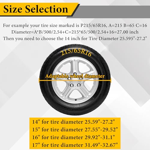 BFXM Spare Tire Cover, Fits Entire Tire Diameters 25.6-27.2 Inch - size: Fits Entire Tire Diameters 25.6-27.2 Inch
