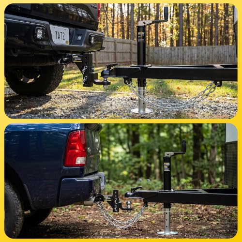 5000lbs A-Frame Trailer Jack,30" Lift 20-24V Cordless Drill Compatible with Adjustable Drop Leg for Utility, Yacht, and Camper Trailers