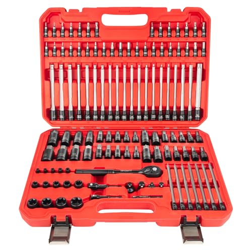 LLNDEI 115Pc Torx & Allen Bit Socket Set 1/4 3/8 1/2" Drive - size: 115 pcs