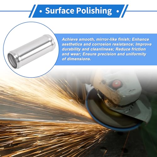 1.5" OD 0° 6063 Aluminum Alloy Tube Intercooler Pipe Polishing Air Intake Connection Hose Bilateral with Hump 4" Length 0.06" Thickness Silver Tone - size: 1.5"OD 4"Length