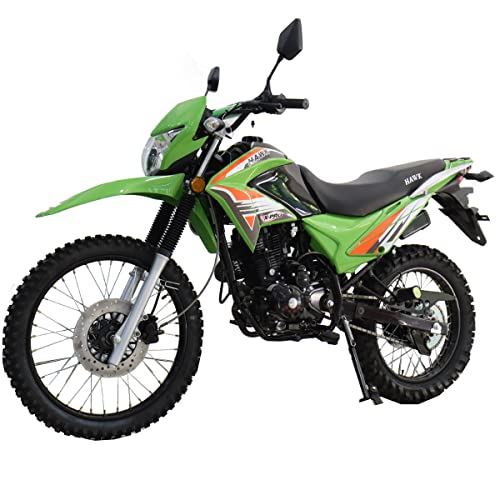 X-PRO Hawk 250 Dirt Bike Motorcycle Dirt Bike Enduro Motorcycle (Green) - color: Green
