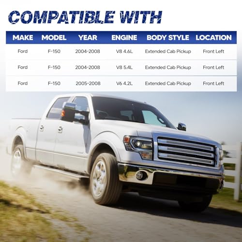 741-430 Front Driver Left Side Power Window Regulator with Motor Assembly Fit for 2004-2008 Ford F-150 F150 (Extended Cab/SuperCab Only) - size: 741-430