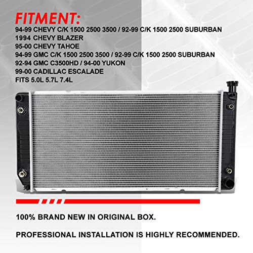 Auto Dynasty 1522 Radiator for 94-99 Chevy GMC C/K 1500 2500 3500 Suburban - color: 94-02 C/K Tahoe/Yukon