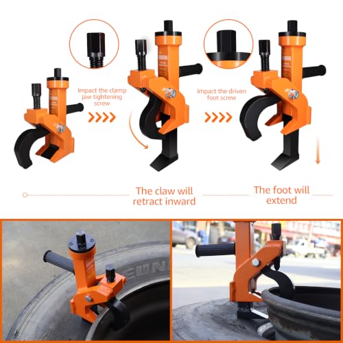 BESTOOL Pneumatic Tire Bead Breaker for Trucks, Tractors, ATVs, RVs, Orange - color: Orange