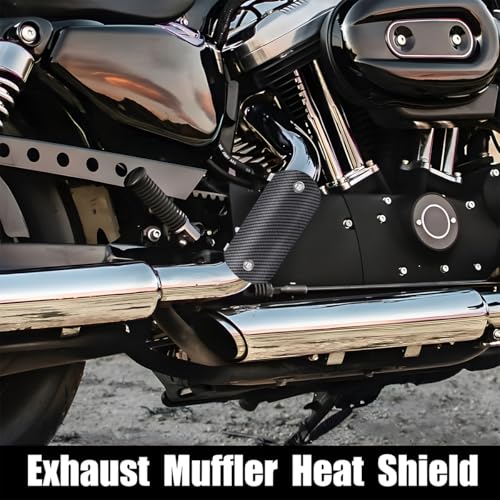 Stainless Motorcycle Exhaust Heat Shield with 2 Clamps, Silver - color: Silver