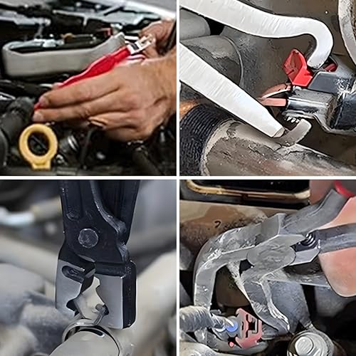 4Pcs Electrical Disconnect Pliers for Cars, Automotive Electrical Connector Separator Tools, Hose Clamp Pliers Terminal Removal Tool, Fuel Line Disconnect Tool - style: Red 4PCS