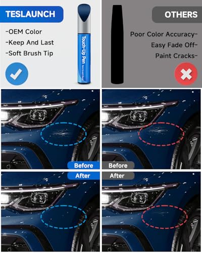 LD5L/2B Silk Blue Metallic Touch Up Paint Compatible with Volkswagen Exact Match Touch Up Paint Car Scratch Repair - color: Silk Blue Metallic(LD5L/2B) Compatible with Beetle/Golf/Golf-Alltrack/Golf-SportWagen/Jetta/Tiguan