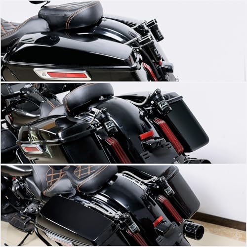 TCT-MOTORPARTS Remote Reservoir Suspension Fit For Harley Touring 2014-2025 - color: Remote Reservoir Suspension Set #2