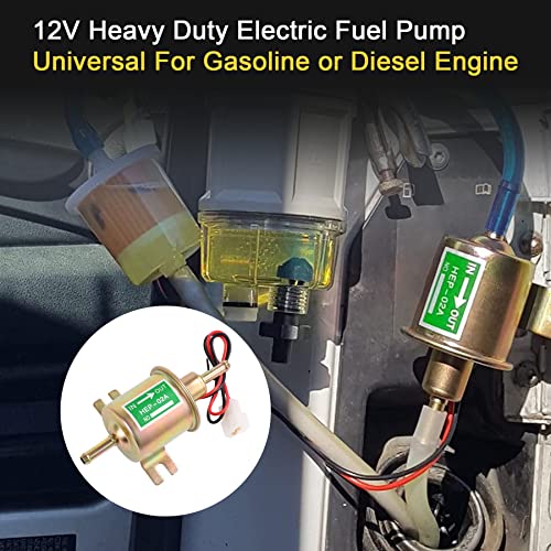 Universal Electric Fuel Pump Kit 12v 3-6 PSI Low Pressure Replacement For Carburetor Lawn Mower Gas Diesel Fuel Transfer Pump - style: fuel pump