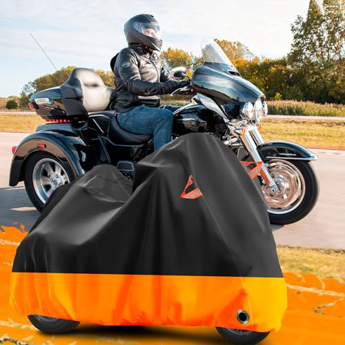 Trike Cover Heavy Duty Waterproof 3 Wheel Motorcycle Cover - size: Trike