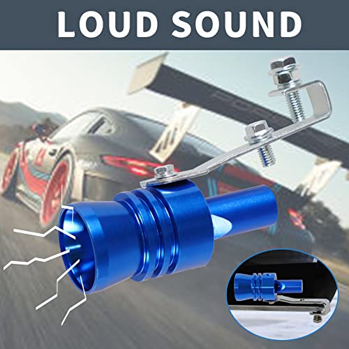 Universal Blue Universal Turbo Sound Whistle Muffler Pipe Sounder Simulator Tailpipe Noise Sound Enhancer Compatible with Motorcycle, Truck, Cars, Dirt Bike and Scooter(XL 2 Pack) - color: Blue