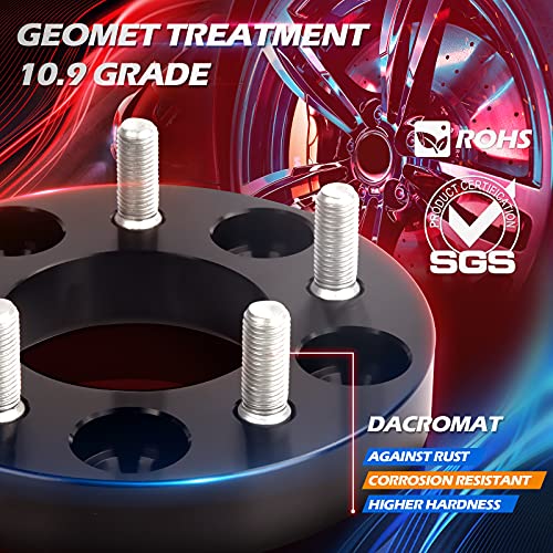 dynofit 2 inch Wheel Spacers 6x5.5 for Silverado Sierra 1500, 6x139.7 Hub Centric Spacers 78.1 Hub Bore M14x1.5 Studs Fits Tahoe, Suburban, Yukon, Escalade, Avalanche, 2-Pack Forged Aluminum Spacers - size: 2 inch 78.1mm