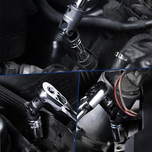WORKPRO Universal Joint Socket Adapter Set, 3-Piece, 1/4", 3/8", 1/2" Drive