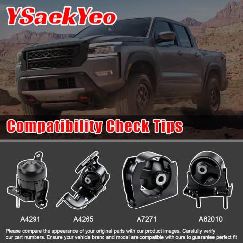 4pcs Engine Motor Mount Set Compatible with RAV4 2001–2003 2.0L - size: RAV4 2001–2003