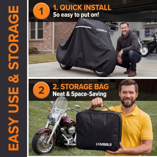 Motorcycle Cover for Harley Davidson Sportster Softail Honda Rebel