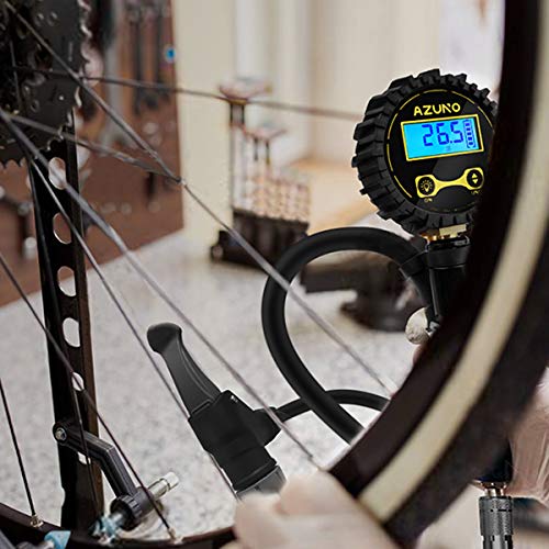 AZUNO Digital Bicycle Tire Inflator Gauge, Auto-Select Presta & Schrader - size: Digital