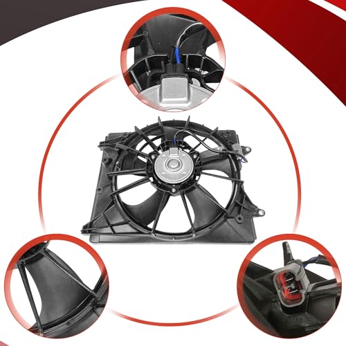 Partsflow Engine Cooling Fan Assembly Compatible with 2018-2023 Honda Odyssey V6 3.5L 190155MRA01 - color: For Honda Odyssey