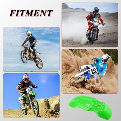 Plastic Front Wheel Mud Guard Motorcycle Fender Protector Green - color: Green