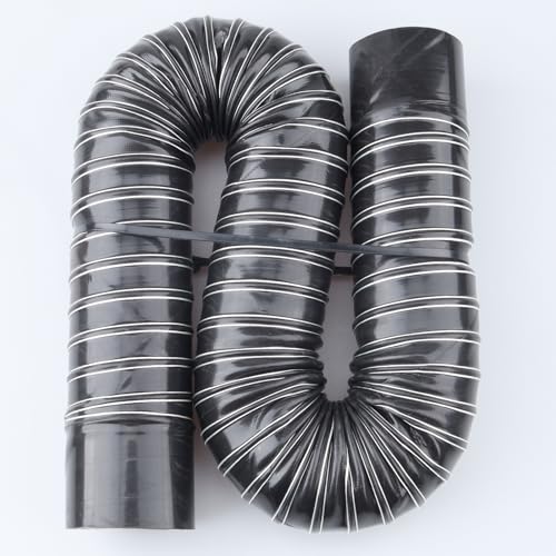 AC PERFORMANCE ID 2" Silicone Air Intake Ducting with Cuff Black 3 Meter - color: Black with Cuff, size: 2", 10 FT (3M)