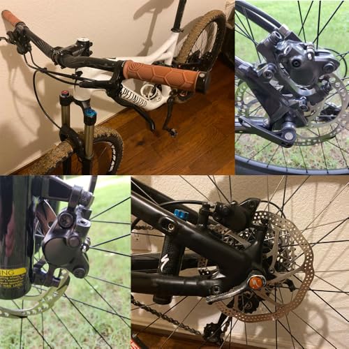 Cyclon MT200 MTB Hydraulic Disc Brakes Set, Left Front 800mm Right Rear 1500mm Aluminum Alloy Hydraulic Bike Brakes with SM-RT Rotors, Dual Disc Piston Fit 160mm/180mm Rotors Bike Hydraulic Brakes - color: Only front brake