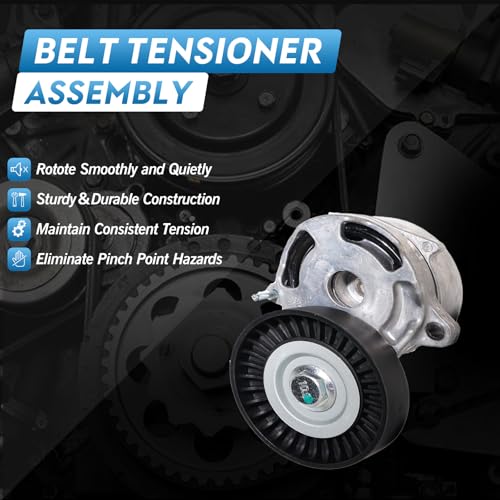 Drive Belt Tensioner Assembly with Pulley Compatible with Subaru Forester 2011-2018,for Subaru BRZ 2013-2023 for Subaru Crosstrek 2.0L 2013-2017,Outback WRX, Replace# 23769AA040, 23769AA05A