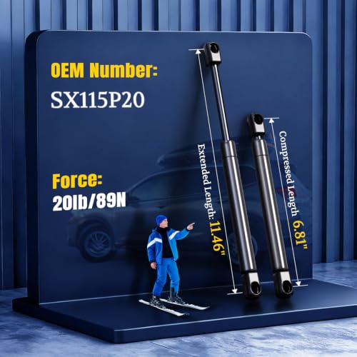 ARANA 11 inch 20Lb Gas Struts, SX115P20 Truck Toolbox Shocks, 2 Pcs - size: 11 inch