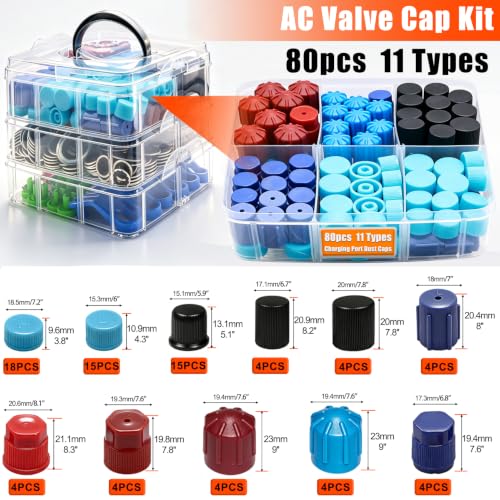 Taiss 6 Set Car A/C Repair Kits,102PCS A/C Valve Core Kit+270pcs O Ring Seals+80pcs Valve Core Caps+45pcs A/C Compressor Seal Washers+16PCS AC Fuel Line Disconnect Tool Set+4PCS Oil seal hook(517PCS) - color: 517PCS