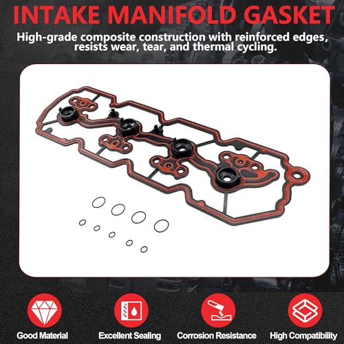 MS96871 5.3L LS Engine Intake Manifold Gasket Set Fits For Chevrolet Silverado Suburban Tahoe GMC Yukon GenIV 5.3L V8 2007-2013 MS19501 - color: QH-GS-GM5300-001