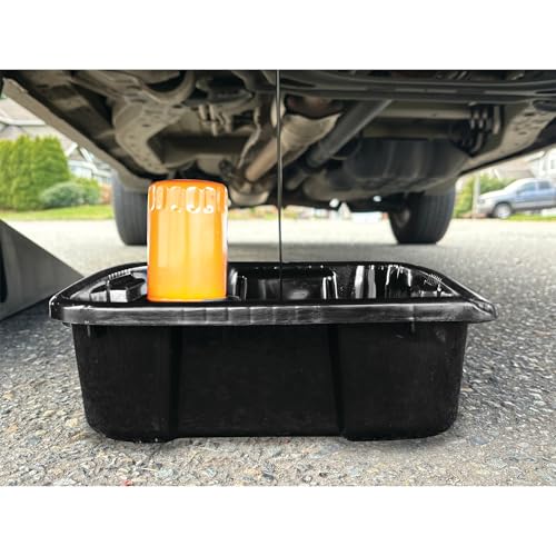 Performance Tool W4079 11-Quart Automotive Oil Drain Pan with Filter Stand - style: 11 Quart Drain Pan