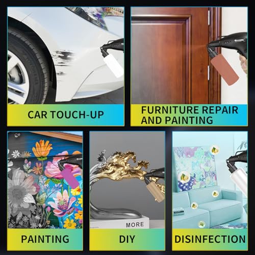 Lionbow Electric Paint Sprayer Gun Handheld Electric Paint Spray Gun High Power Portable Cordless Spray Paint Gun for Painting Cars,Cabinet, Paint Repair and DIY(3 Gear)