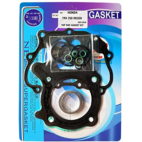 Full Engine Rebuild Gasket Kit, Compatible Parts Honda TRX 250 Recon, Top End Cylinder Head and Conversion Sealing Set