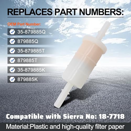 879885Q in-line Fuel filter Compatible with Mercury Mariner Outboard