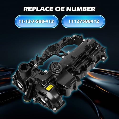 Valve Cover with Gasket & Hardware - Compatible with 2012-2018 BMW 228i/320i/328i/428i/528i/X1/X3/X4/X5/Z4 2.0L N20 Engine Replace 11-12-7-588-412 11127588412 - color: N20 Valve Cover