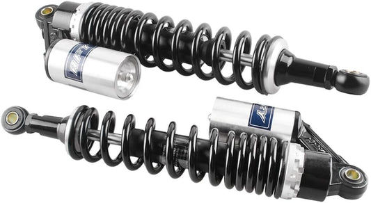 360mm Rear Shock Absorber Suspension Motorcycle ATV Quad 7mm Spring - color: Silver Black