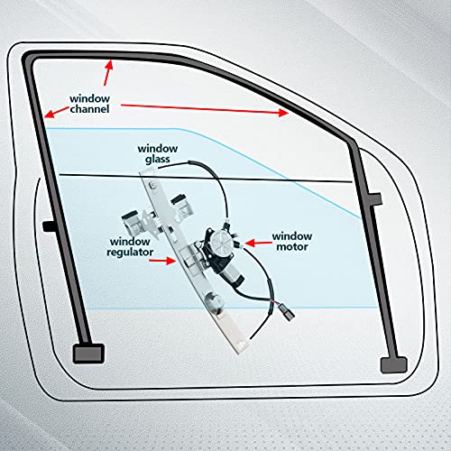 FINDAUTO Power Window Lift Regulator for 2004-2008 for Pontiac Grand Prix