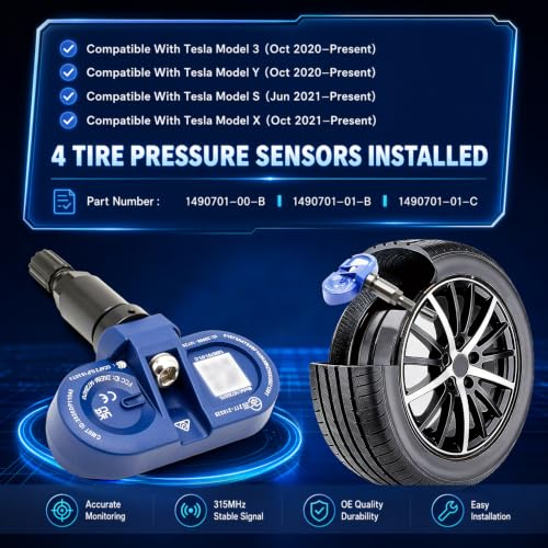 for Tesla TPMS Sensor Model Y 3 S X 2020 2021 2022 2023 2024 2025 - color: 1490701-00-B