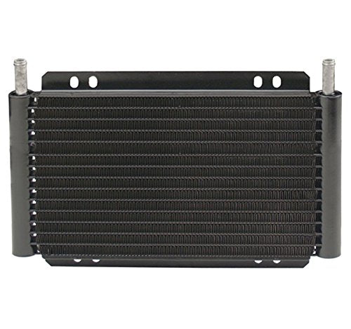 11" Engine Transmission Oil Cooler 6" Inch Electric Cooling Fan & 6AN In-line Hose Thermostat Switch Wiring Kit (140'F On - 125'F Off) - size: 140'F On - 125'F Off