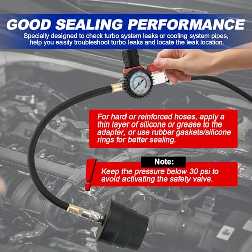 DASBET Turbo System Leakage Tester Kit for Cooling Emissions Exhaust Pipes