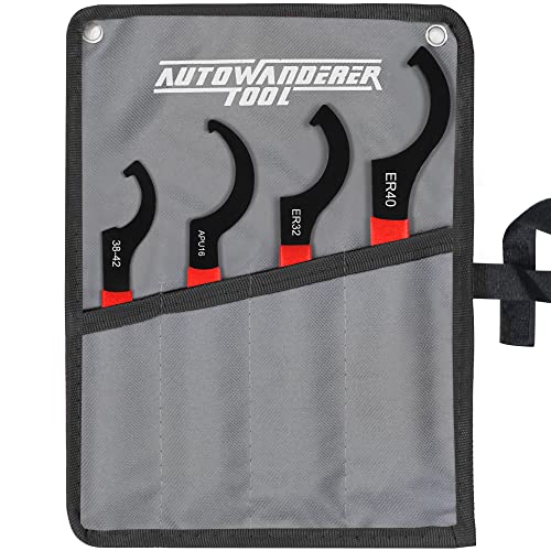 4 Pcs Coilover Spanner Wrench Set,Carbon Steel,Black Bag - size: 4 Pcs